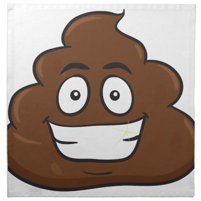 funny poop emoji napkin (Front)