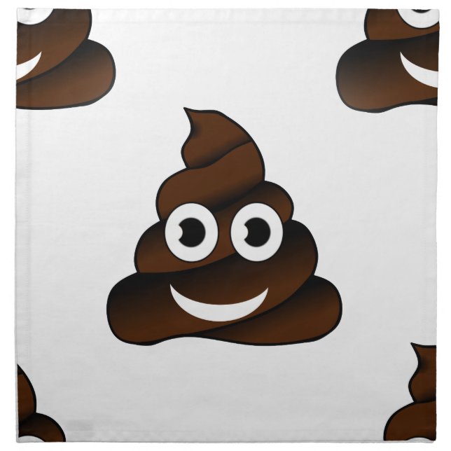 funny poop emoji napkin (Front)
