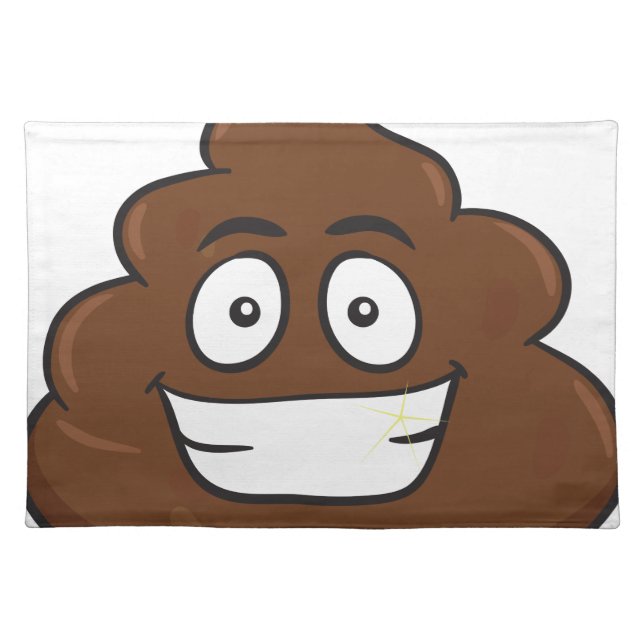 funny poop emoji placemat (Front)