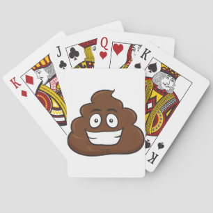 funny poop emoji poker cards