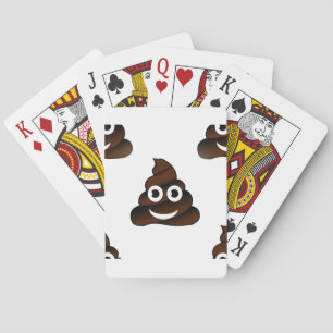 funny poop emoji poker cards