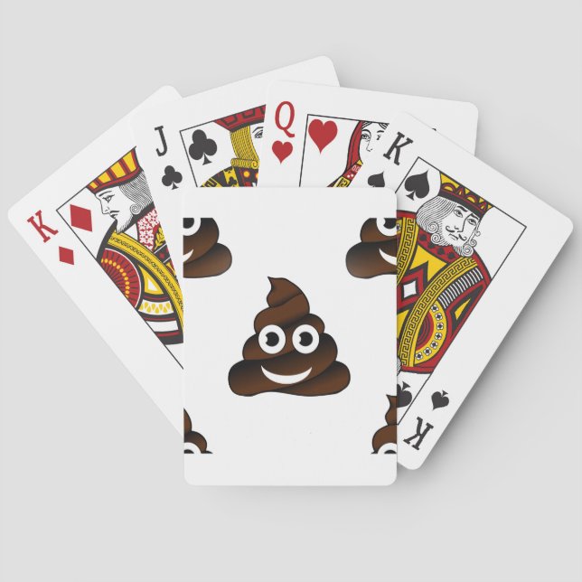 funny poop emoji poker cards (Back)