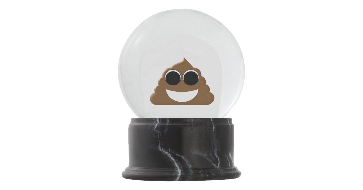 Funny Poop Emoji Snow Globe Zazzle