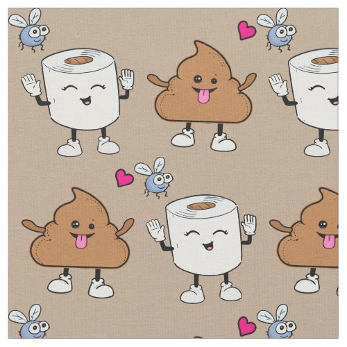 Funny poop emoji tulle paper pattern fabric