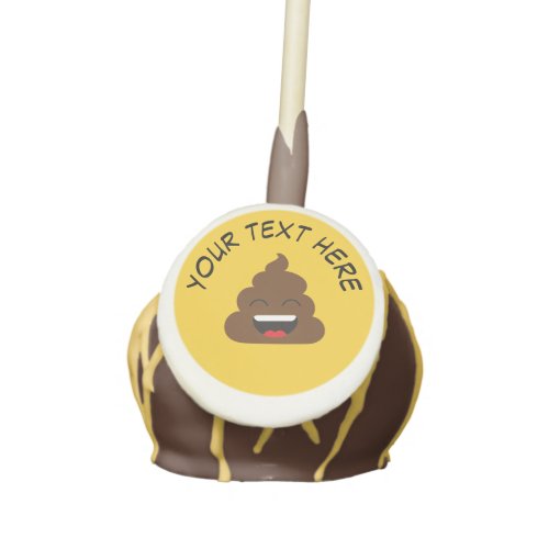 Funny Poop Emoji with Custom Message Cake Pops
