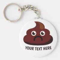 Poop Happens Emoji Keychain