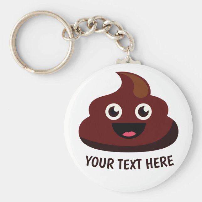 Funny Poop key chain 3 : joyful (Front)