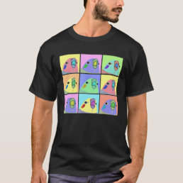 Funny Pop Art Cockatiel Birb Memes Pet Birb Cute P T-Shirt