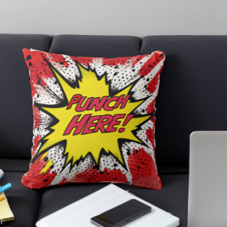 Funny Pop Art “Punch Here” 