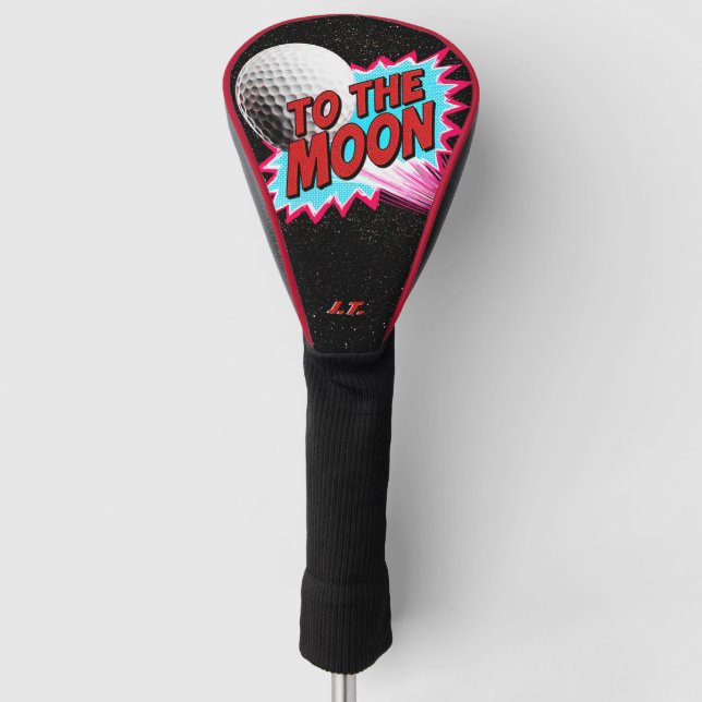 Funny Pop Art "To The Moon" Golf Graphic Bold Head Cover (Front)