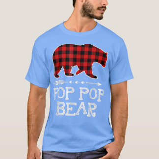 Funny Pop Pop Bear Matching Family Christmas Bear  T-Shirt