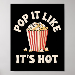 Funny Popcorn Art For Men Women Kids Pop Corn Popc Poster