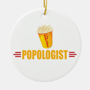 Funny Popcorn Ceramic Ornament
