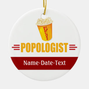 Funny Popcorn Ceramic Ornament
