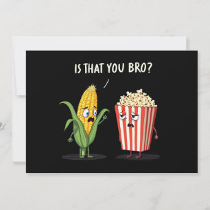Funny Popcorn Cute Kawaii Style Popped Pop-Corn Invitation