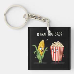 Funny Popcorn Cute Kawaii Style Popped Pop-Corn Keychain
