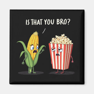 Funny Popcorn Cute Kawaii Style Popped Pop-Corn Magnet
