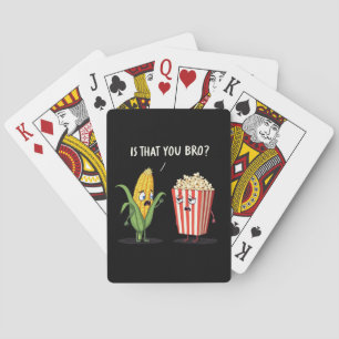 Funny Popcorn Cute Kawaii Style Popped Pop-Corn Poker Cards