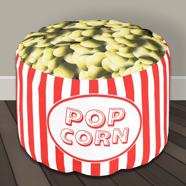 Funny Popcorn Movie Theme Pouf (Creator Uploaded)