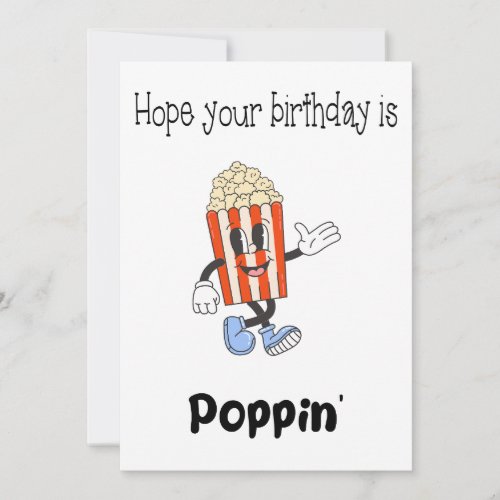 Funny Popcorn Pun Birthday Card