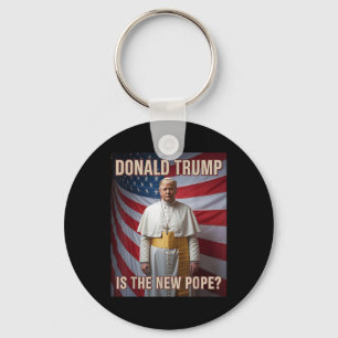 Funny Pope &amp; President Donald Trump, Catholic  Keychain