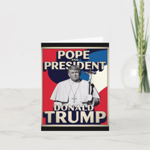 Funny Pope And President Donald Trump1 Card