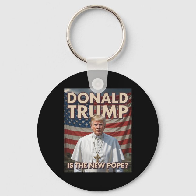 Funny Pope And President Donald Trump7  Keychain (Front)