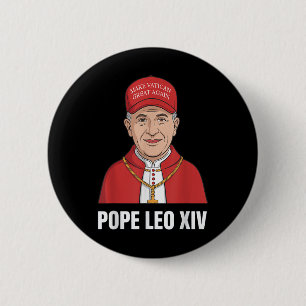 Funny Pope Leo Xiv Make Vatican Great Again Cathol Button