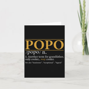 Funny Popo Definition Fathers Day Gift Grandpa Gif Card