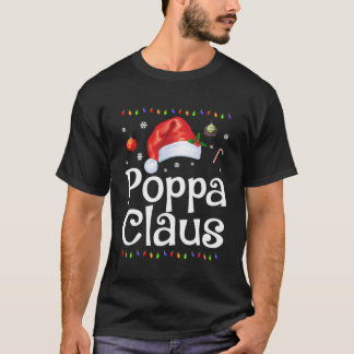 Funny Poppa Claus Christmas T-Shirt Pajamas Santa