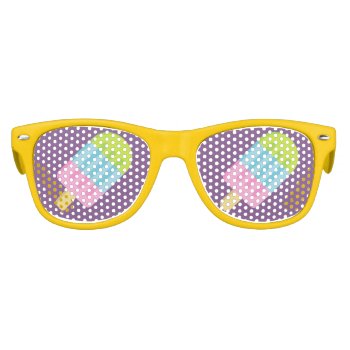 Funny Popsicle Ice Cream Party Shades Sunglasses by logotees at Zazzle