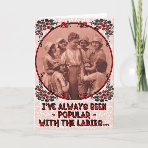 Funny Popular Vintage Retro Valentines Day Holiday Card