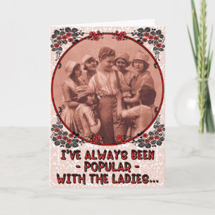 Funny "Popular" Vintage Retro Wedding Anniversary Card