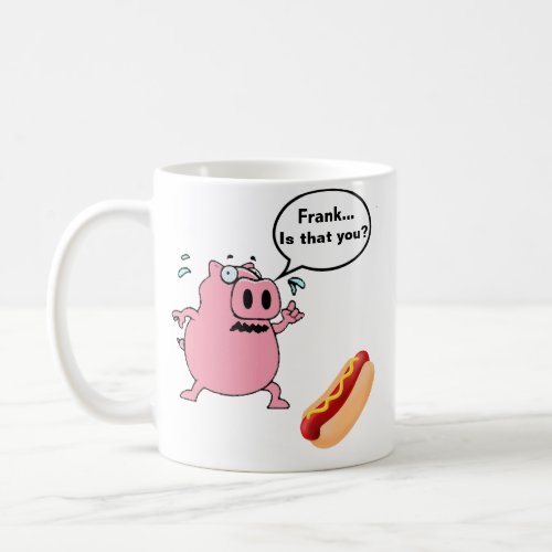 Funny Porky Pig Meets Frankfurter Hot Dog Lovers Coffee Mug