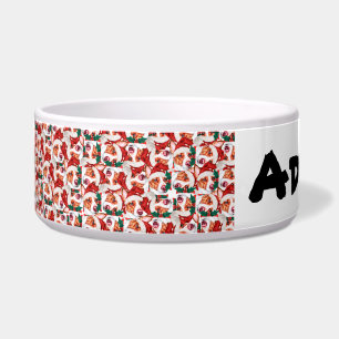 Funny Portuguese Podengo Name Christmas Pattern Bowl