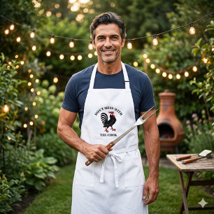 Funny Portuguese Rooster Don't Mess With The Cook Long Apron