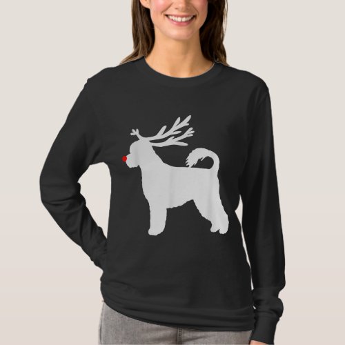 Funny Portuguese Water Dog Christmas Reindeer Antl T_Shirt