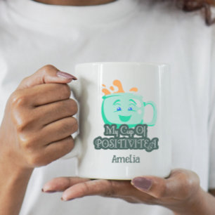 Funny Positivitea cute Teal Green Mug