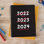 Funny Positivity 2022 Planner<br><div class="desc">Funny 2022 planner featuring a stylish black background,  and the humorous saying "2020 crappy,  2021 still crap,  2022 fingers crossed".</div>