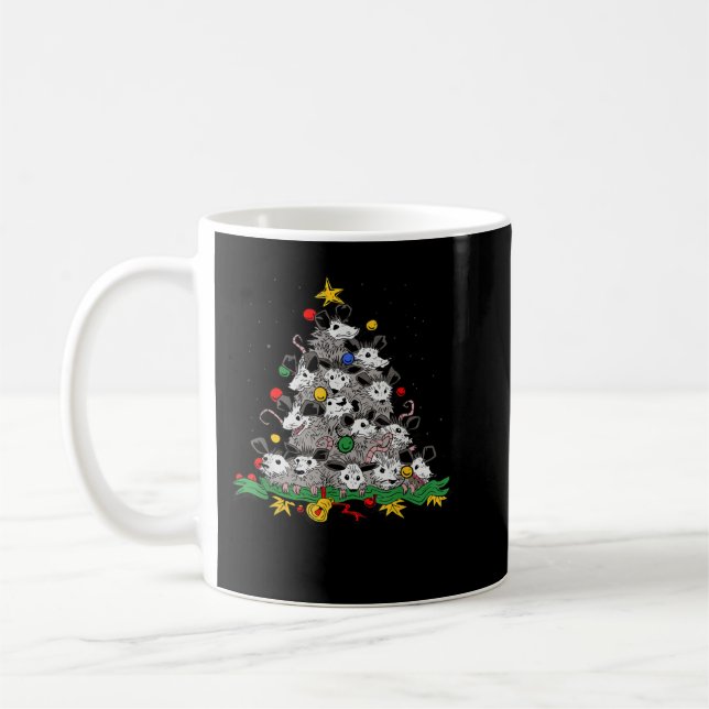 Funny Possum Christmas Tree Ornament Decor Opossum Coffee Mug (Left)
