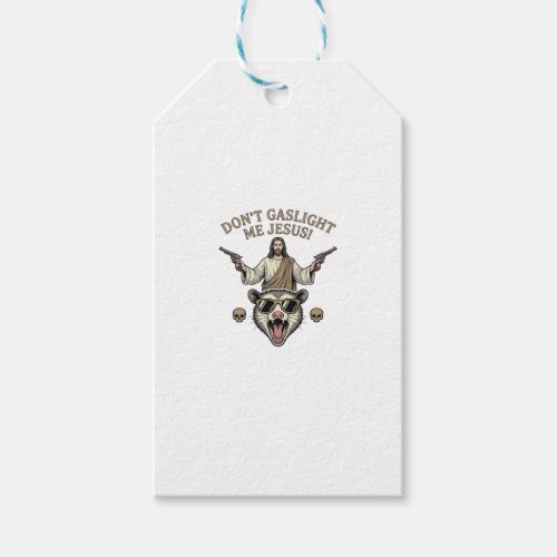 Funny Possum Jesus Vintage Engraving Shirt Design_ Gift Tags