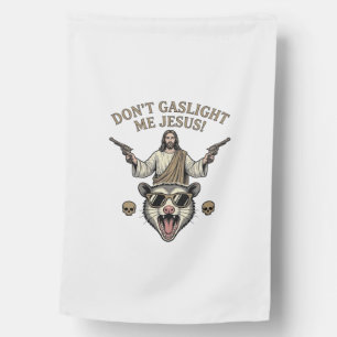 Funny Possum Jesus Vintage Engraving Shirt Design_ House Flag