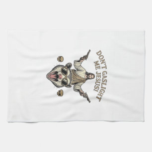 Funny Possum Jesus Vintage Engraving Shirt Design_ Kitchen Towel