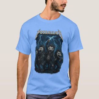 Funny Possum Opossum Rock Design for Music Lovers T-Shirt