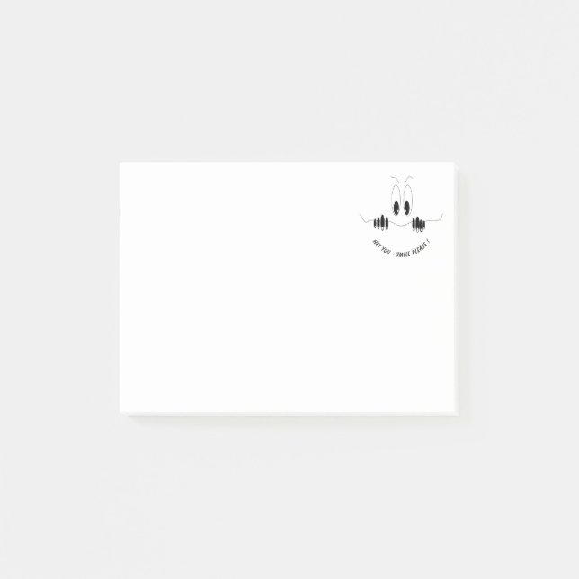 Funny Post it Notes with Playful Eyes - Smile (Front)