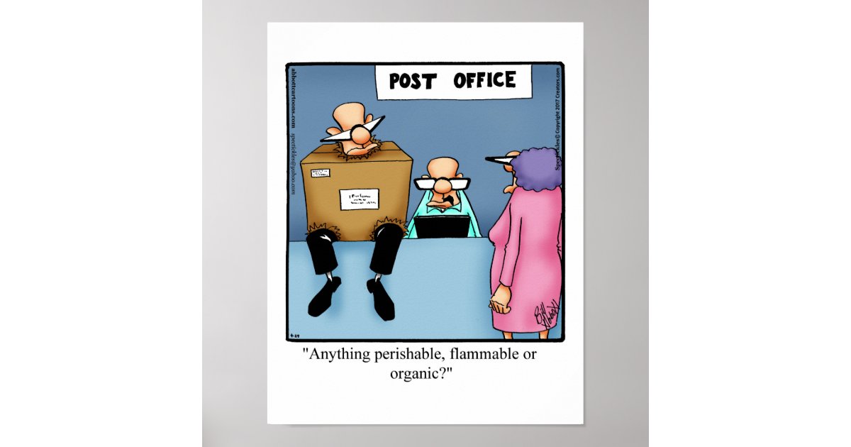 Funny Post Office Mail Humor Poster Zazzle