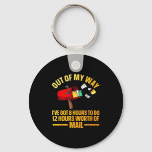 Funny Postal Worker Art For Men Women Mail Man Mai Keychain