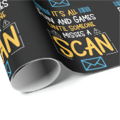 Funny Postal Worker Mailman Wrapping Paper (Roll Corner)