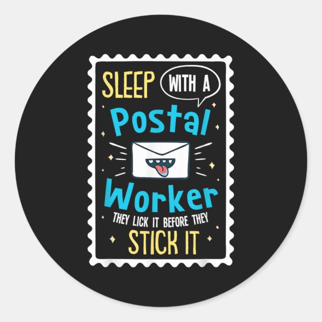 Funny Postal Worker Saying - Mailman Postman Posta Classic Round Sticker (Front)