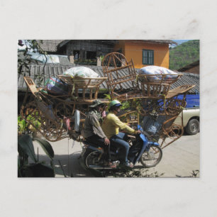Funny Postcard Heavy Load